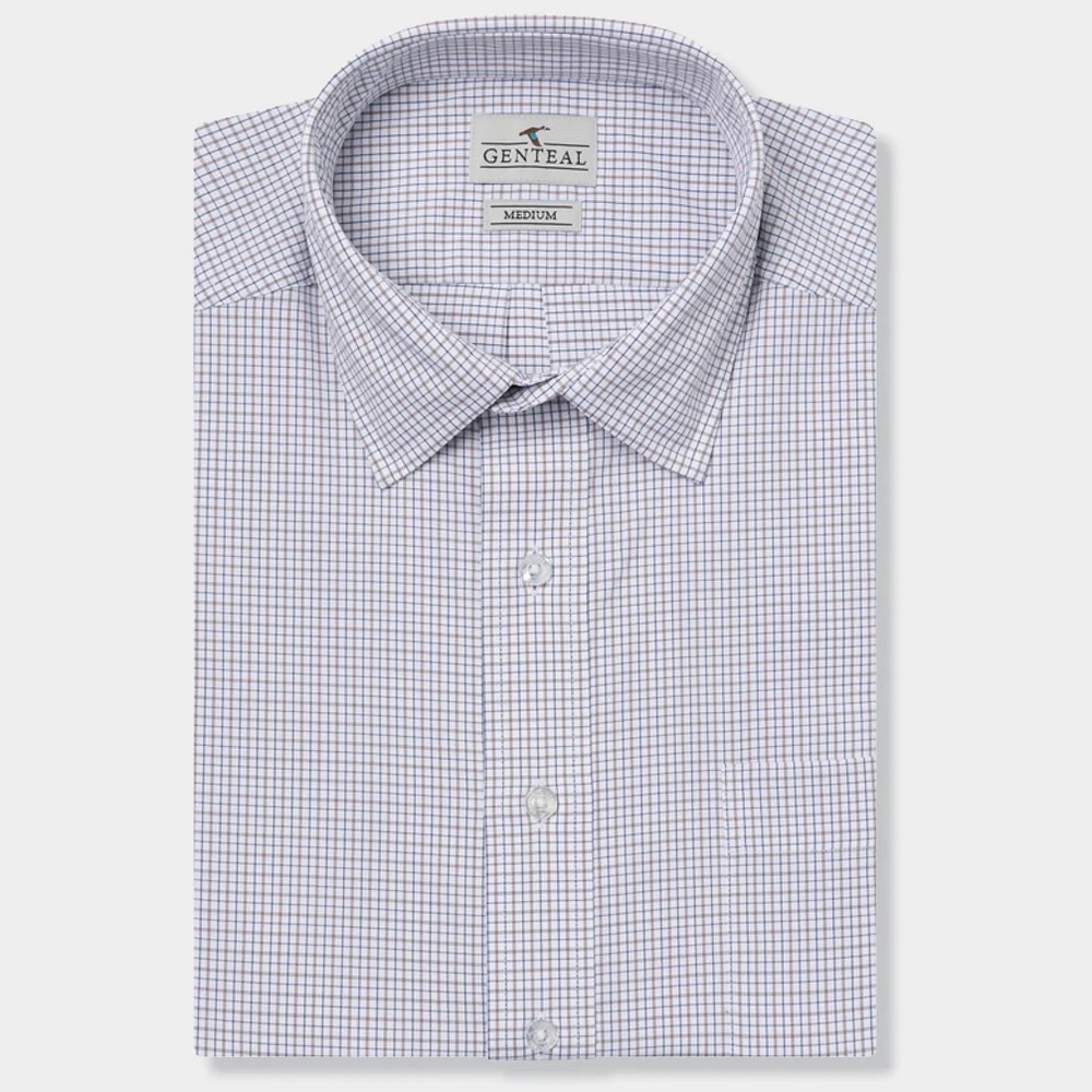 GenTeal Lauderdale Performance Long Sleeve Spread Collar Sport Shirt in Bison